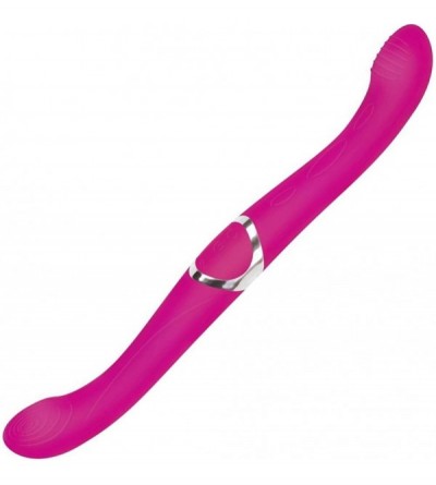 Dildos Coupled Love Silicone Rechargeable Double Ended Pink Vibrator - C918D075GDN $79.15