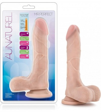 Vibrators 8.5" Sensa Feel Dual Density Long Dildo - Cock and Balls Dong - Suction Cup Harness Compatible - Sex Toy for Women ...