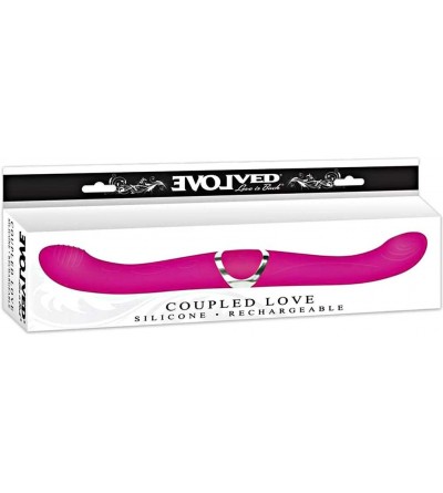 Dildos Coupled Love Silicone Rechargeable Double Ended Pink Vibrator - C918D075GDN $36.87