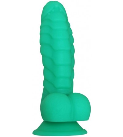 Dildos Realistic Dildo for Beginner- Body Safe Soft Silicone Penis Adult Sex Toys- Strong Suction Cup (Green) - Green - CU18N...