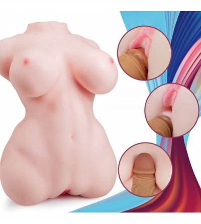Male Masturbators Sex Doll Male Masturbator with 3D Realistic Vagina and Anus Boobs- 3 in 1 Love Doll with Torso for Vaginal ...