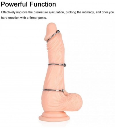 Penis Rings Cock Rings Stainless Steel Penis Rings Glans Ring Erection Enhancing Rings Erection Toy Sex Toys- 3 Piece - CC184...