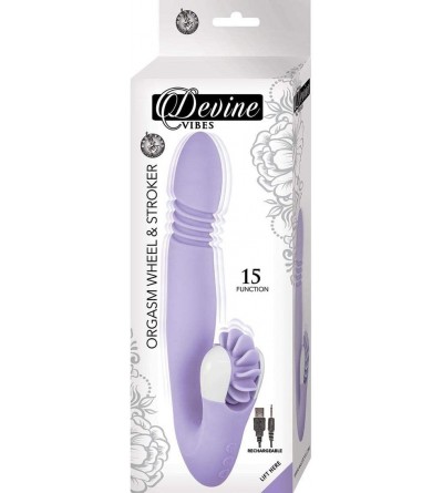 Male Masturbators Devine Vibes Clitoral and Vaginal Orgasm Wheel & Stroker (Purple) - Purple - CN192UKG5L2 $48.08