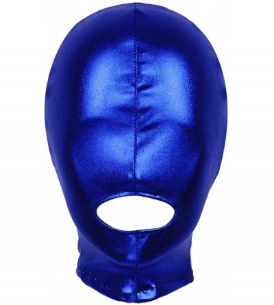 Blindfolds Unisex Adult Eyes & Mouth Open Headgear Mask Hood Breathable Blindfold Face Cover Blindfold Cosplay Costume - Blue...