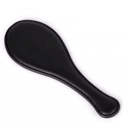 Paddles, Whips & Ticklers Faux Leather Riding Crop Small Ellipse Whip Paddle Hand Toy - Small Ellipse - CG19EIWYII9 $60.01