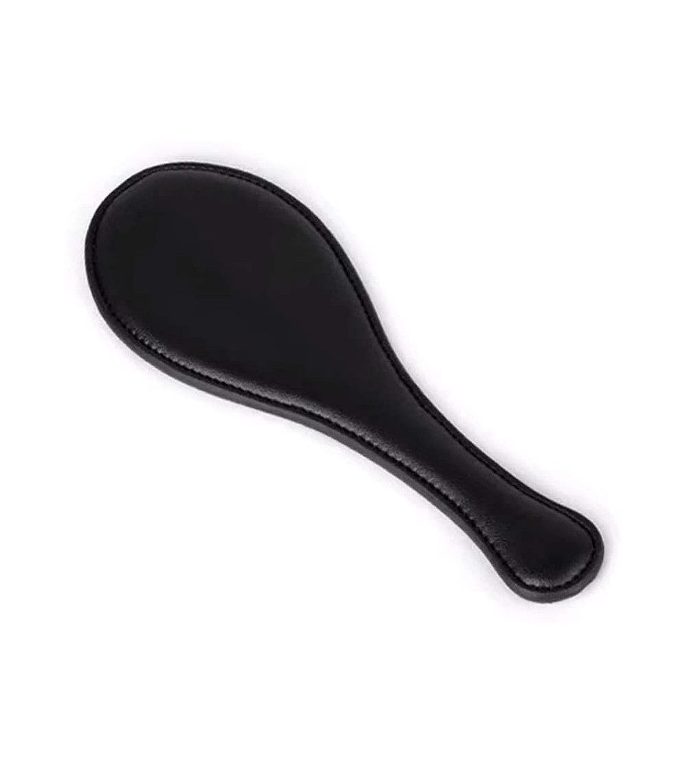 Paddles, Whips & Ticklers Faux Leather Riding Crop Small Ellipse Whip Paddle Hand Toy - Small Ellipse - CG19EIWYII9 $22.60