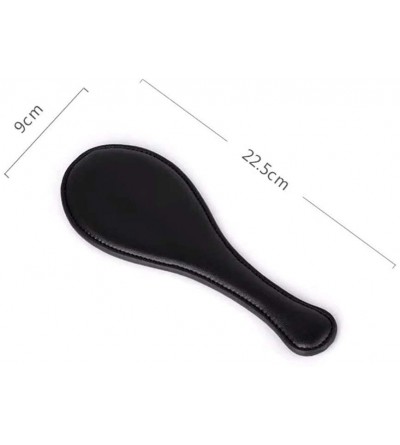 Paddles, Whips & Ticklers Faux Leather Riding Crop Small Ellipse Whip Paddle Hand Toy - Small Ellipse - CG19EIWYII9 $22.60