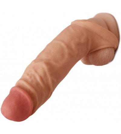 Dildos Add 2 "30% Bigger Realistic Cock Girth Enhancer Penis-extender Sleeve Penis-extension - CR188AY230O $13.63
