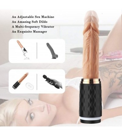 Dildos Realistic Dildo Sex Machine Telescopic Remote Control Suction Cup Vibrator Clitoris Vagina G-spot Stimulator- 7 Telesc...