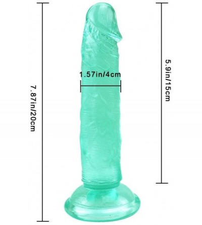 Dildos 8in Green Crystal Realistic Ðịdo Amạl Toy for Women Large Did`Los G Spot Anal for Men - CK19HKS0XRS $24.58