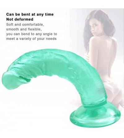 Dildos 8in Green Crystal Realistic Ðịdo Amạl Toy for Women Large Did`Los G Spot Anal for Men - CK19HKS0XRS $24.58