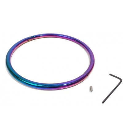 Restraints Stainless Steel Rainbow Collar 17" - CK12M1F5CFV $110.99