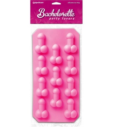 Novelties Pecker Willy Shape 11 Ice Cube Tray Mold Pink Novelty Gag Gift Bachelorette Party - CV11OVYL2DR $8.65