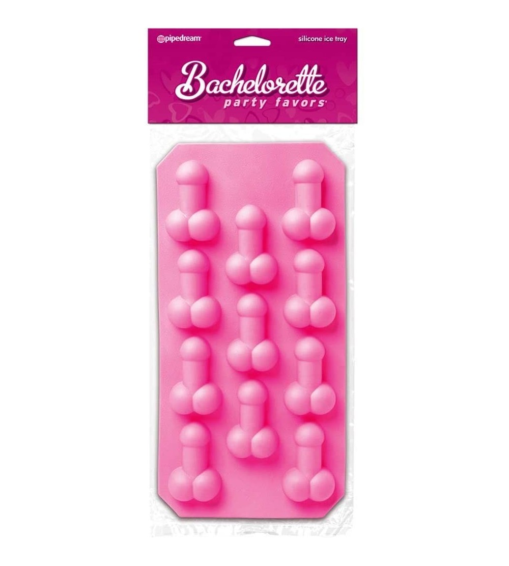 Novelties Pecker Willy Shape 11 Ice Cube Tray Mold Pink Novelty Gag Gift Bachelorette Party - CV11OVYL2DR $8.65