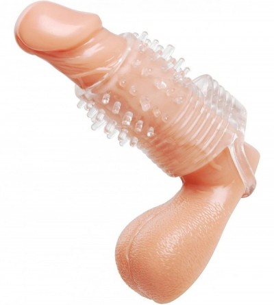Penis Rings Clear Sensations Vibrating Textured Erection Sleeve Dildo (ae452) - CF122QPEH07 $12.48