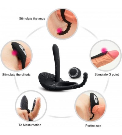 Penis Rings Longer Time Delay Massager Pennis Rings for Men 10 Frequency Vibration Silicone Massage Ring Waterproof- Bendable...