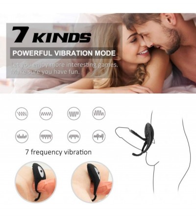 Penis Rings Longer Time Delay Massager Pennis Rings for Men 10 Frequency Vibration Silicone Massage Ring Waterproof- Bendable...
