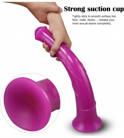 Anal Sex Toys 16.5" Realistic Horse Dildo Extra Long Soft Huge Penis Sex Toy with Strong Suction Cup Curved Shaft for Hands-F...