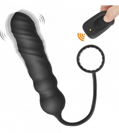 Vibrators Vibrating Anal Vibrator with Penis Ring 16 Powerful Vibration Modes Prostate Massager Sex Toy Waterproof Silicone A...