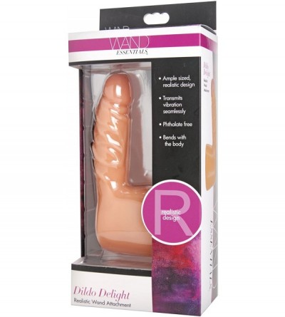 Dildos Dildo Delight Realistic Penis Wand Massager Attachment- Flesh (AE290) - CR11VWTU3L1 $15.48