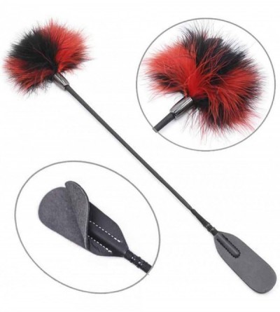 Paddles, Whips & Ticklers Sex Toys BDSM Leather Whip Riding Crop with Feather Tickler Bondageromance Restraint Sets for Coupl...