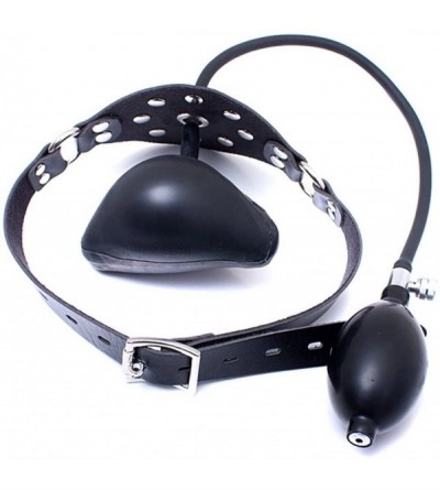 Gags & Muzzles Inflatable Mouth Gag Bound Masks - Studded Faux Leather Panel Gag Open Mouth Plug Head Harness Restraints Kit ...