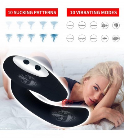 Vibrators Clitoral Sucking Vibrator with Clitoris and G-Spot Stimulation Rechargeable Dildo Vibrator with 10 Suction & 10 Vib...
