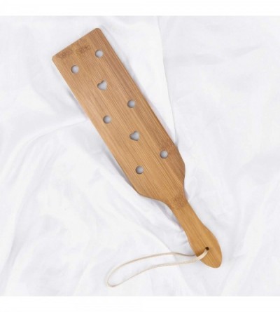 Paddles, Whips & Ticklers Hearts Pattern Bamboo Spanking Paddles Toy for Couple Role Play Costume Cosplay - CH18H9ULS0Y $8.96
