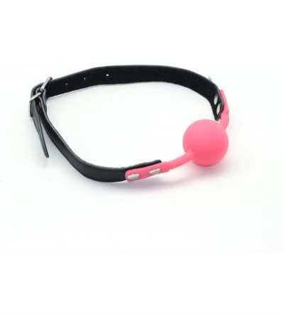 Gags & Muzzles Mouth Silicone Ball Gag - Bondage Gear Restraint Mouth Ball Gag for Women- Pink - CW128V9HGPF $22.05