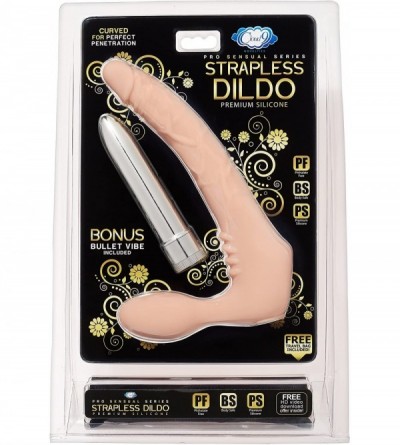 Dildos Premium Vibrating Strapless Strap-on Dildo Kit- Flesh - Flesh - CS18E7A6NMQ $30.63