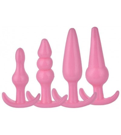Anal Sex Toys 4 Pack Medical Silicone Toy for Him and Her - Pink - CG18H0YH0A2 $26.68