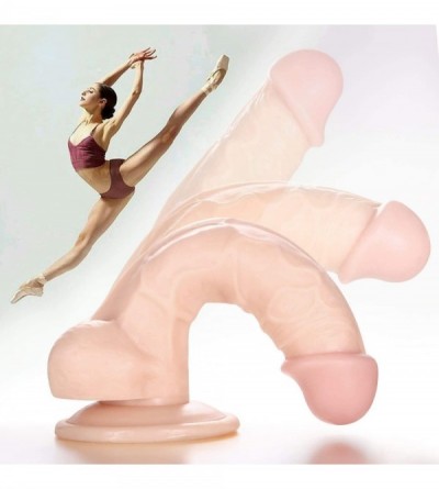 Dildos Sex Toy for Women Adults- 7 Inch Ultra-Soft Penis Suction Cup Realistic Dildo- Flesh - CY12EOWHZA3 $10.26