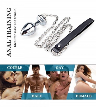 Anal Sex Toys Butt Plug Anal Metal Traction Chain BDSM Jewelry Design Anal Plug Trainer Toys- Personal Massager for Unisex Ma...