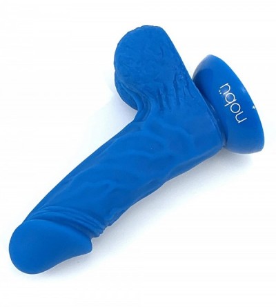 Dildos DG.1 Blue - 6 INCH Realistic Suction Cup Dildo - 100% Silicone - Compatible with All Universal Strap-ON Harnesses - St...