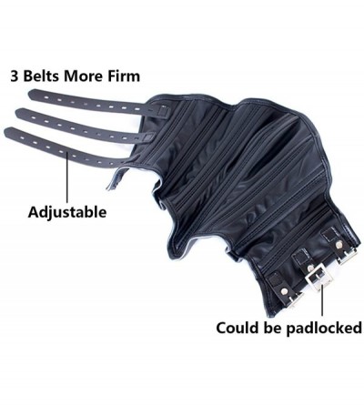 Restraints SM Cosplay Dog Slave Collar Restraint Flirting Training Leather Bondage Collars - Black - CO185EWAQGR $21.08