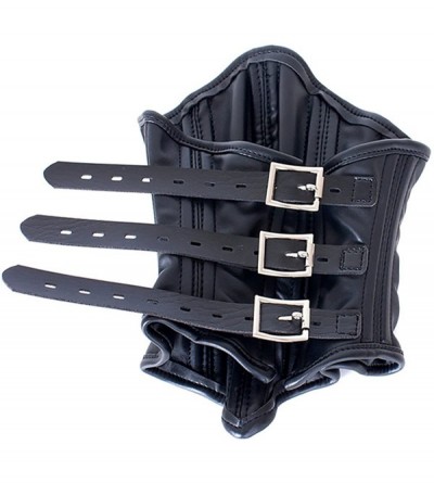 Restraints SM Cosplay Dog Slave Collar Restraint Flirting Training Leather Bondage Collars - Black - CO185EWAQGR $21.08