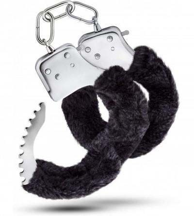 Restraints Temptasia Metal Hand Cuffs Faux Fur Wrist Restraints Couples Bondage BDSM Kinky Sex Toy - Black - Black - CV186SS2...