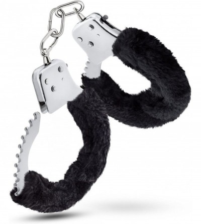 Restraints Temptasia Metal Hand Cuffs Faux Fur Wrist Restraints Couples Bondage BDSM Kinky Sex Toy - Black - Black - CV186SS2...
