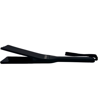 Paddles, Whips & Ticklers Black Leather and Steel Adult BDSM Spanking Paddle Prop. Weighted Kinky Toy Sex Play Discipline Obj...