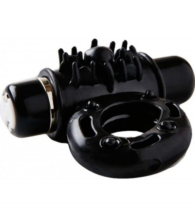 Penis Rings Sensuelle Bullet Ring 7 Function Penis Ring- Black - Black - CP129AK6EE7 $24.96
