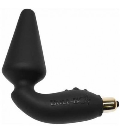 Vibrators Butt Boy Butt Plug and Perineum Massager- Black - Black - C61155V4W5P $65.38