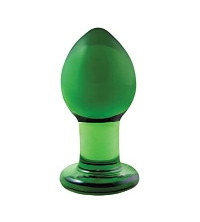 Anal Sex Toys Crystal Premium Glass Plug- Green- 3 Inch - Green - C71193HR8BH $28.16