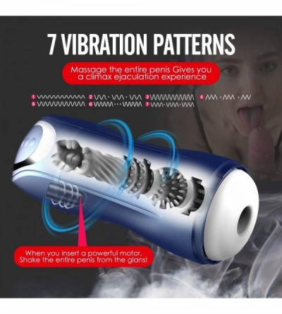 Male Masturbators Electric Automatic Male Masturbator Cup with 5 Powerful Vacuum Suction 7 Vibrating Modes Oral Masturbators ...