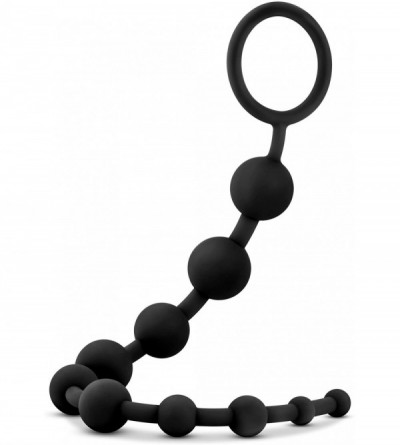 Anal Sex Toys Silky Smooth Beginner Silicone Anal Beads 12.5" Length with Pull Handle - CZ180OCSA6X $9.14