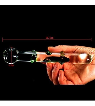 Anal Sex Toys Green Glass Dildo Crystal Glass Penis with Handle Dick Glass Butt Plug Anal Beads Adult Sex Toys for Women - Gr...