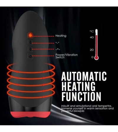 Male Masturbators Automatic Male Masturbator Electric Penis Training Cup Sex Toy with 10 Vibrating & 3 Speeds Intelligent Hea...