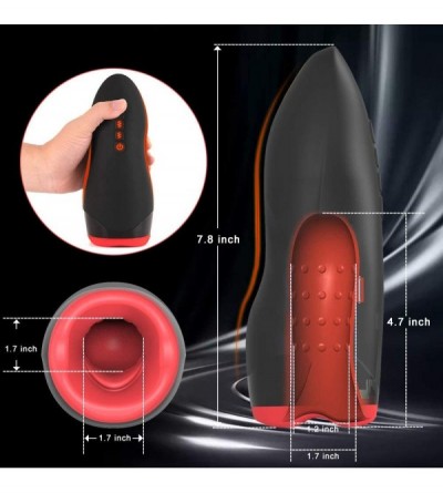Male Masturbators Automatic Male Masturbator Electric Penis Training Cup Sex Toy with 10 Vibrating & 3 Speeds Intelligent Hea...