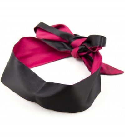 Blindfolds Bondage Ties Satin Eye Mask Sleeping Blindfold for Women (Black and red) - Black and Red - C912NSGURW4 $19.52