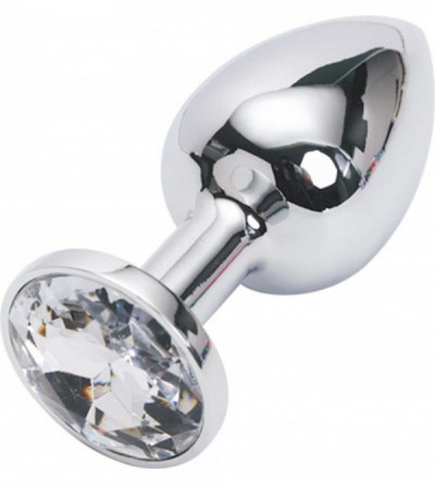 Anal Sex Toys Jewel Steel Plug - Clear - CX18GDU83CC $20.60