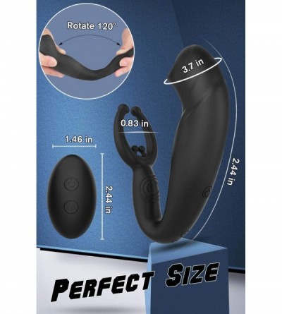Vibrators Stroking Prostate Massager with Testicles Stimulator- Silicone Rechargeable Anal Vibrator with Finger Motion 9 Vibr...
